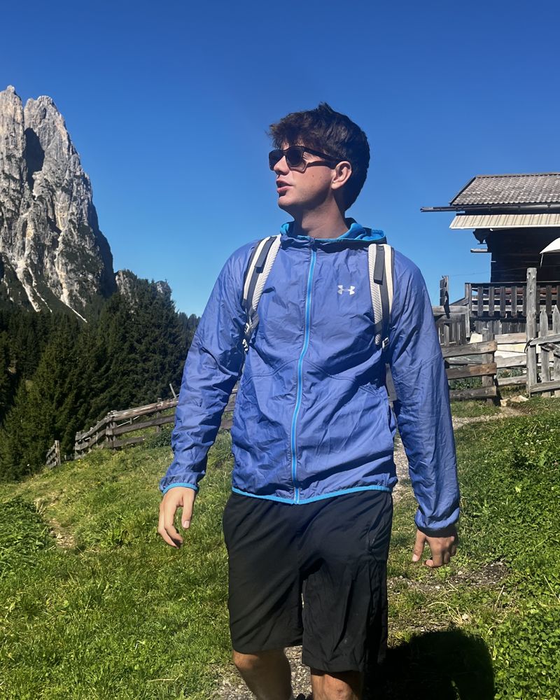 Matteo Bolis hiking in the Dolomites